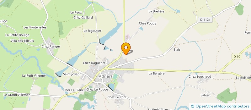 localisation de l'entreprise LA GAINGAUDRIE à ADRIERS