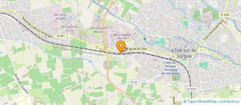 localisation de l'entreprise LA GALERIE à L'ISLE-SUR-LA-SORGUE