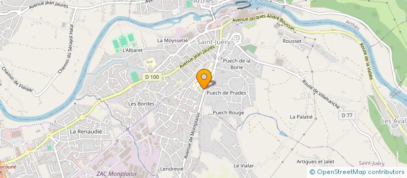 localisation de l'entreprise LA GALERIE DE DON QUICHOTTE à SAINT-JUERY