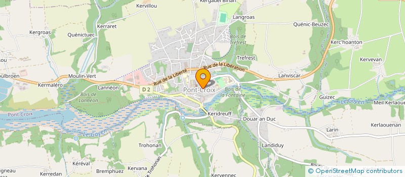 localisation de l'entreprise LA GALERIE DE L'ATELIER D'IMAGES  PONT-CROIX