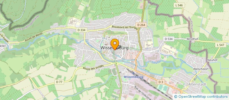 localisation de l'entreprise LA GALERIE DU SOIN à WISSEMBOURG