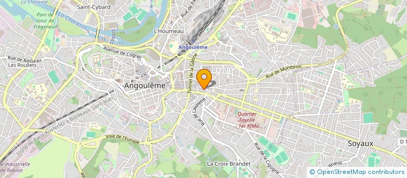 localisation de l'entreprise LA GALERIE MARION CHARGELEGUE à ANGOULEME