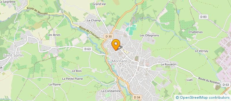 localisation de l'entreprise LA GALERIE VINTAGE à MORNANT