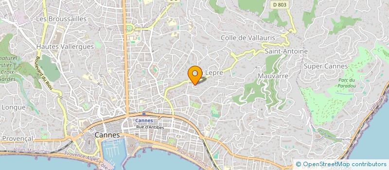 localisation de l'entreprise LA GALERIENNE à CANNES