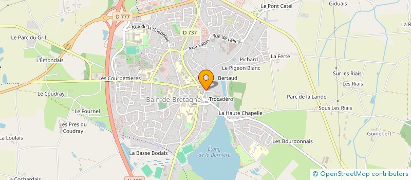 localisation de l'entreprise LA GALETTE DU TROCADERO à BAIN-DE-BRETAGNE