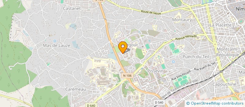 localisation de l'entreprise LA GALILEE  NIMES