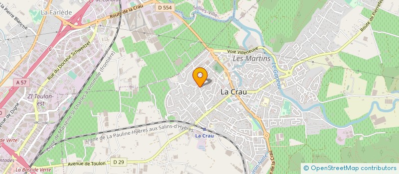 localisation de l'entreprise LA GALINE  LA CRAU