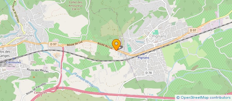 localisation de l'entreprise LA GALINETTE  CARNOULES