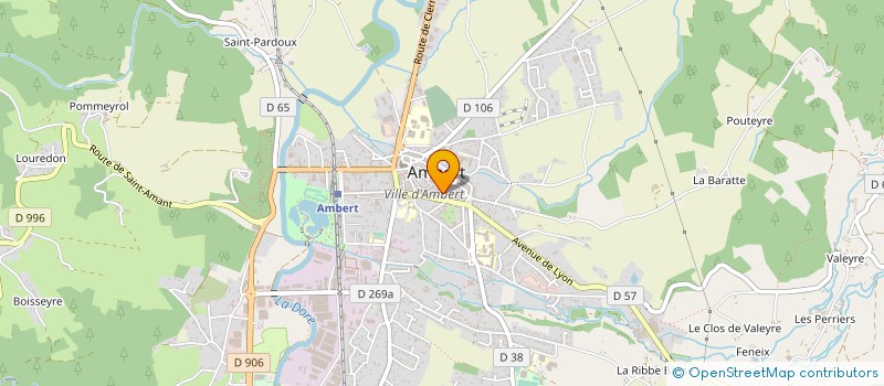 localisation de l'entreprise LA GALIPOTE CLUB GYMNASTIQUE VOLONTAIRE  AMBERT