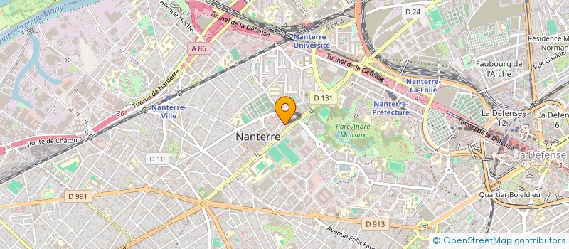 localisation de l'entreprise LA GALITE à NANTERRE