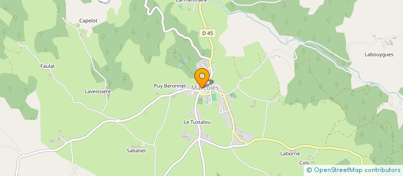 localisation de l'entreprise LA GALOCHE DU CANTAL à MARCOLES