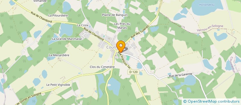 localisation de l'entreprise LA GALOCHE SOLOGNOTE  COURMEMIN