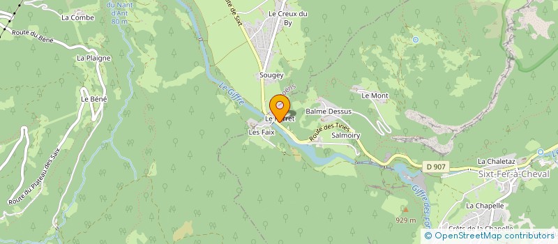 localisation de l'entreprise LA GAMELLE 1600  SIXT-FER-A-CHEVAL