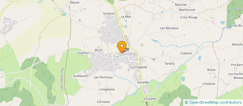 localisation de l'entreprise LA GAMELLE DU PETIT POUCET à QUINTENAS