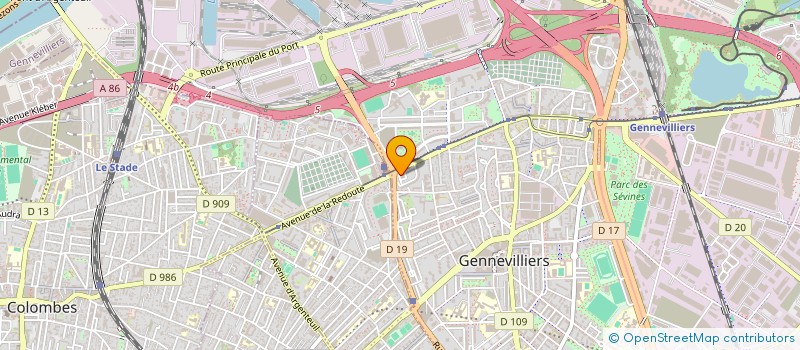 localisation de l'entreprise LA GAMME DOREE à GENNEVILLIERS
