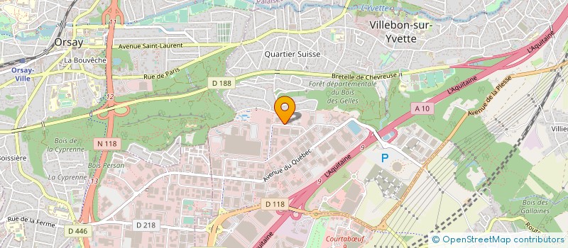localisation de l'entreprise LA GARAGERIE 91 à VILLEBON-SUR-YVETTE