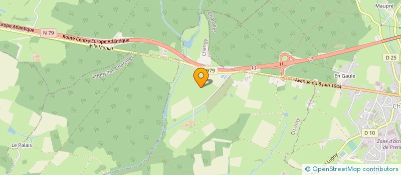 localisation de l'entreprise LA GARAUDINE  CHANGY