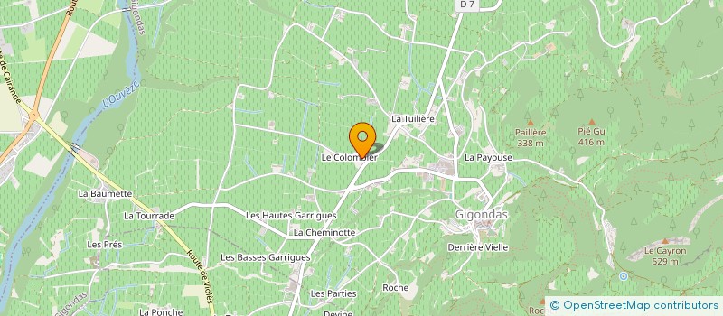 localisation de l'entreprise LA GARDETTE  GIGONDAS