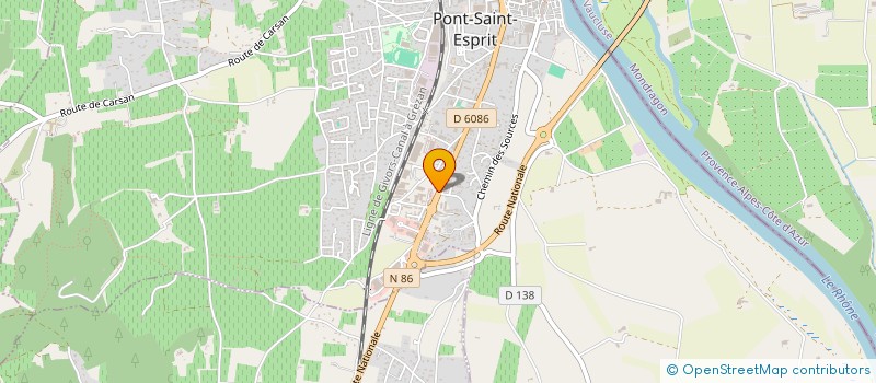 localisation de l'entreprise LA GARDIENNE  PONT-SAINT-ESPRIT