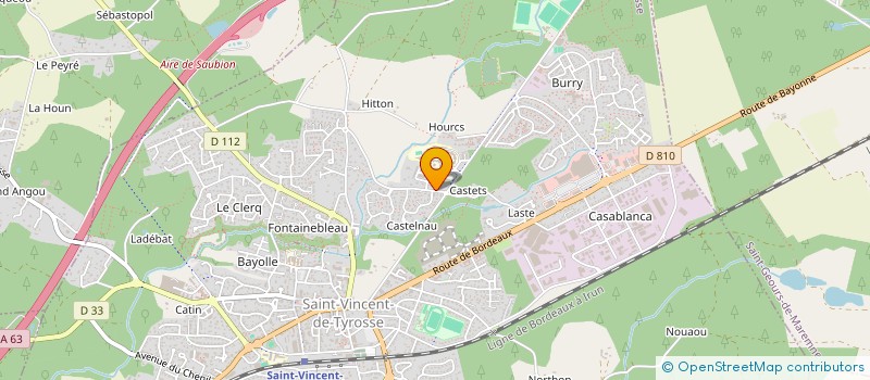 localisation de l'entreprise LA GARE  SAINT-VINCENT-DE-TYROSSE