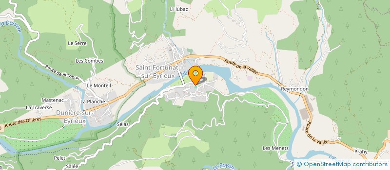 localisation de l'entreprise LA GARE DES AMIS  SAINT-FORTUNAT-SUR-EYRIEUX