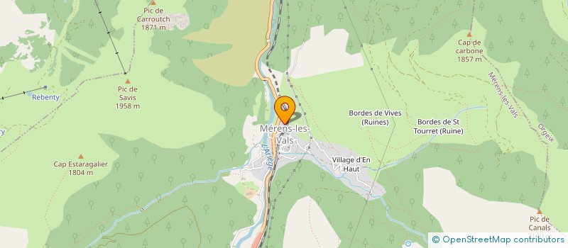 localisation de l'entreprise LA GARE DES VALS à MERENS-LES-VALS