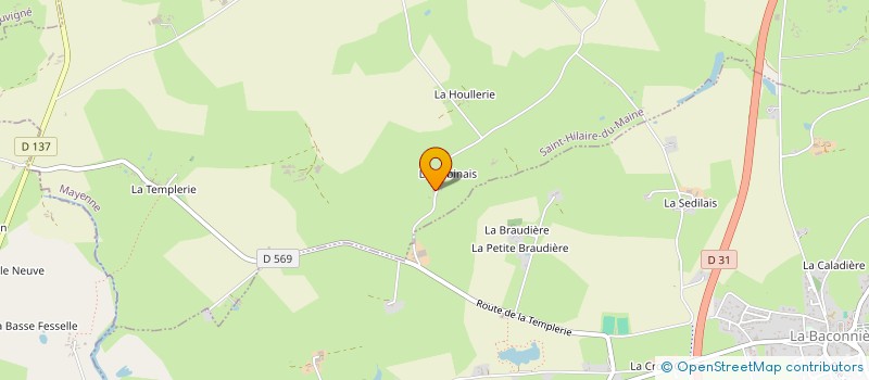 localisation de l'entreprise LA GARELIERE  SAINT-HILAIRE-DU-MAINE