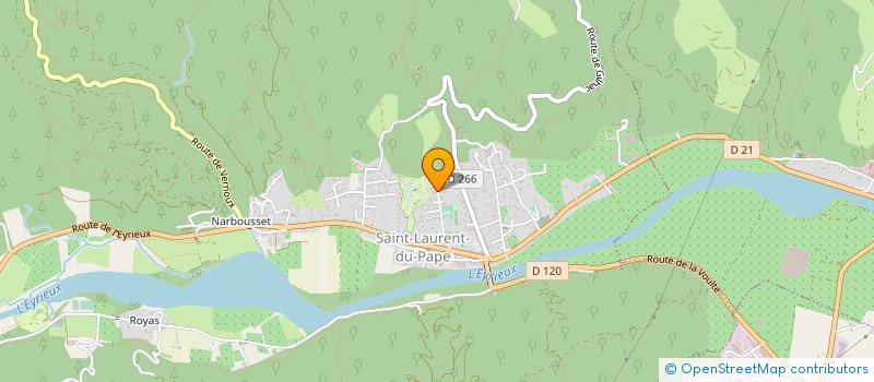 localisation de l'entreprise LA GARENNE  SAINT-LAURENT-DU-PAPE