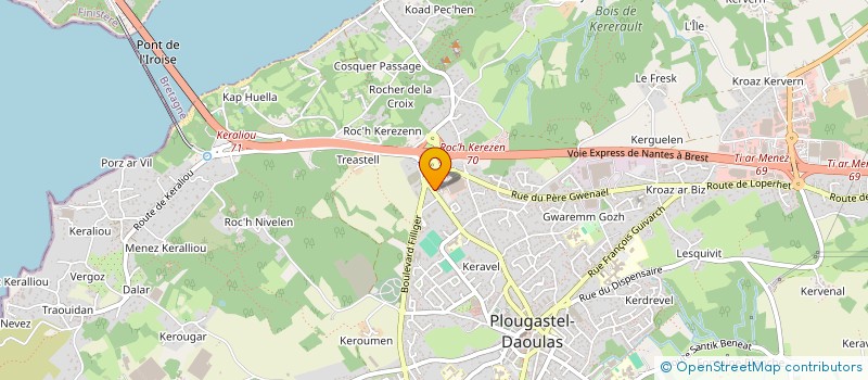 localisation de l'entreprise LA GARENNE  PLOUGASTEL-DAOULAS