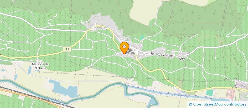 localisation de l'entreprise LA GARENNE  VENTEUIL