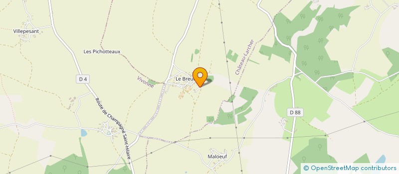 localisation de l'entreprise LA GARENNE  CHATEAU-LARCHER