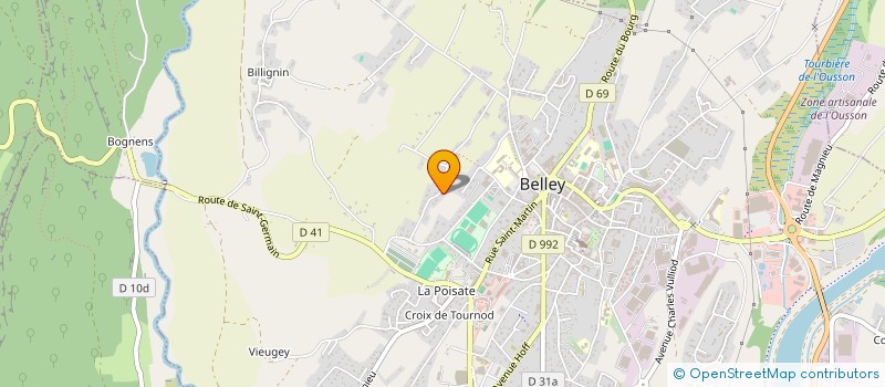 localisation de l'entreprise LA GARENNE  BELLEY