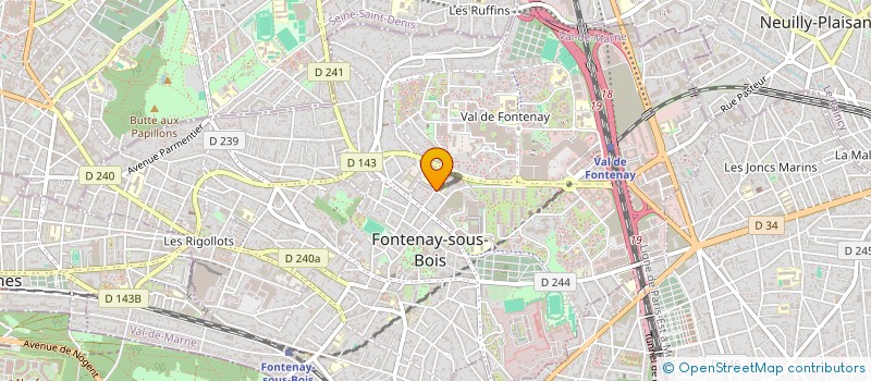 localisation de l'entreprise LA GARENNE DE MAYA à FONTENAY-SOUS-BOIS