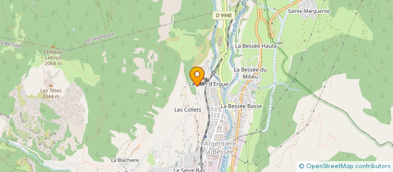 localisation de l'entreprise LA GARGOUILLE  L'ARGENTIERE-LA-BESSEE