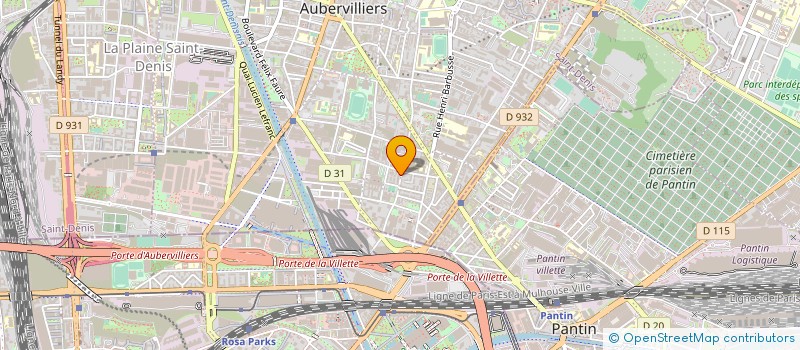 localisation de l'entreprise LA GARGOULETTE à AUBERVILLIERS
