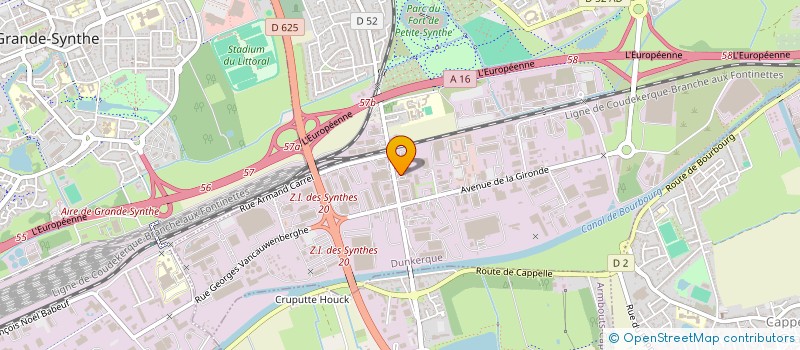 localisation de l'entreprise LA GARONNE IMMO à DUNKERQUE