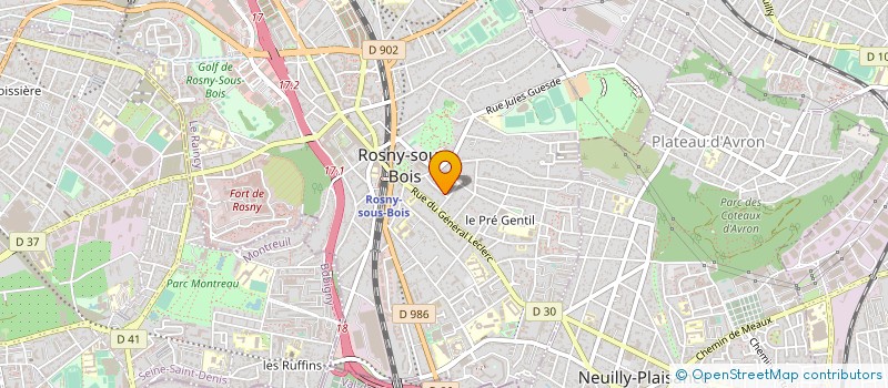 localisation de l'entreprise LA GAROSSE à ROSNY SOUS BOIS