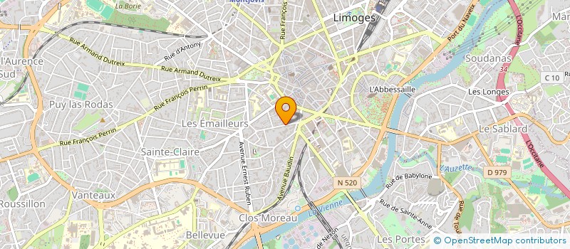 localisation de l'entreprise LA GARREE à LIMOGES