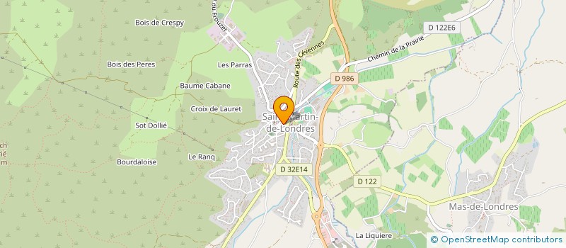 localisation de l'entreprise LA GARRIGUE  SAINT-MARTIN-DE-LONDRES