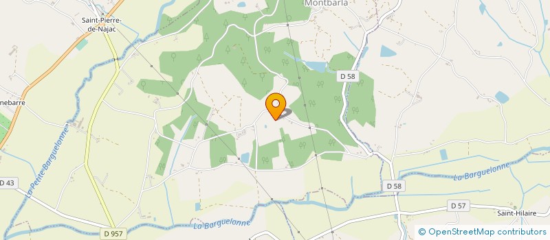 localisation de l'entreprise LA GARRIGUE  MONTBARLA