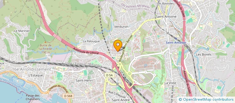 localisation de l'entreprise LA GARRIGUE à MARSEILLE