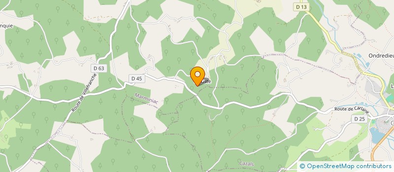 localisation de l'entreprise LA GARRIGUE  MARMINIAC