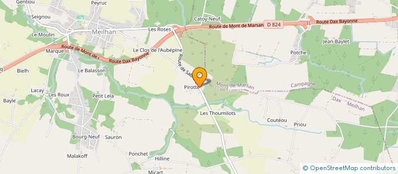 localisation de l'entreprise LA GASCONIE ET LES PRODUCTEURS DU MARSAN  MEILHAN