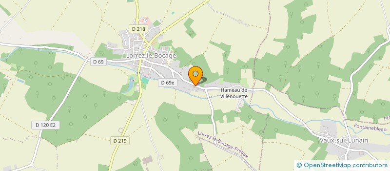 localisation de l'entreprise LA GATINAISE DE TRAVAUX PUBLICS à LORREZ LE BOCAGE PREAUX