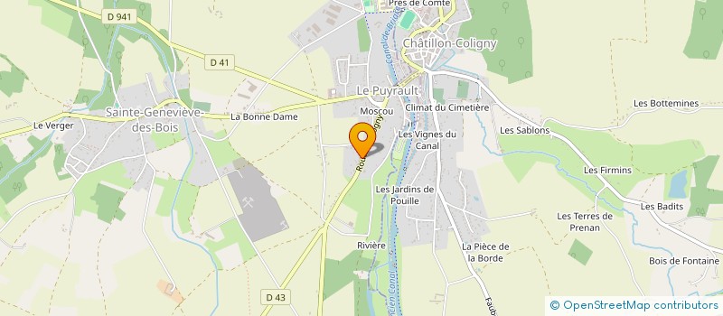 localisation de l'entreprise LA GATINAISE DU BATIMENT à SAINTE-GENEVIEVE-DES-BOIS