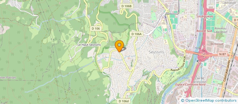localisation de l'entreprise LA GAUDE à SEYSSINS