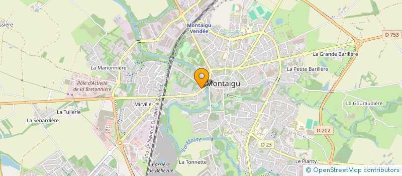 localisation de l'entreprise LA GAUDINE à MONTAIGU-VENDEE
