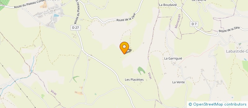 localisation de l'entreprise LA GAUGINIE  VIRAC