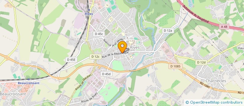 localisation de l'entreprise LA GAULE DE LA VALLEE DE LA FURE  RIVES