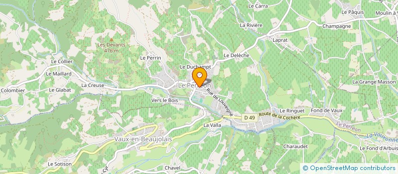 localisation de l'entreprise LA GAULE DE LA VAUXONNE  LE PERREON